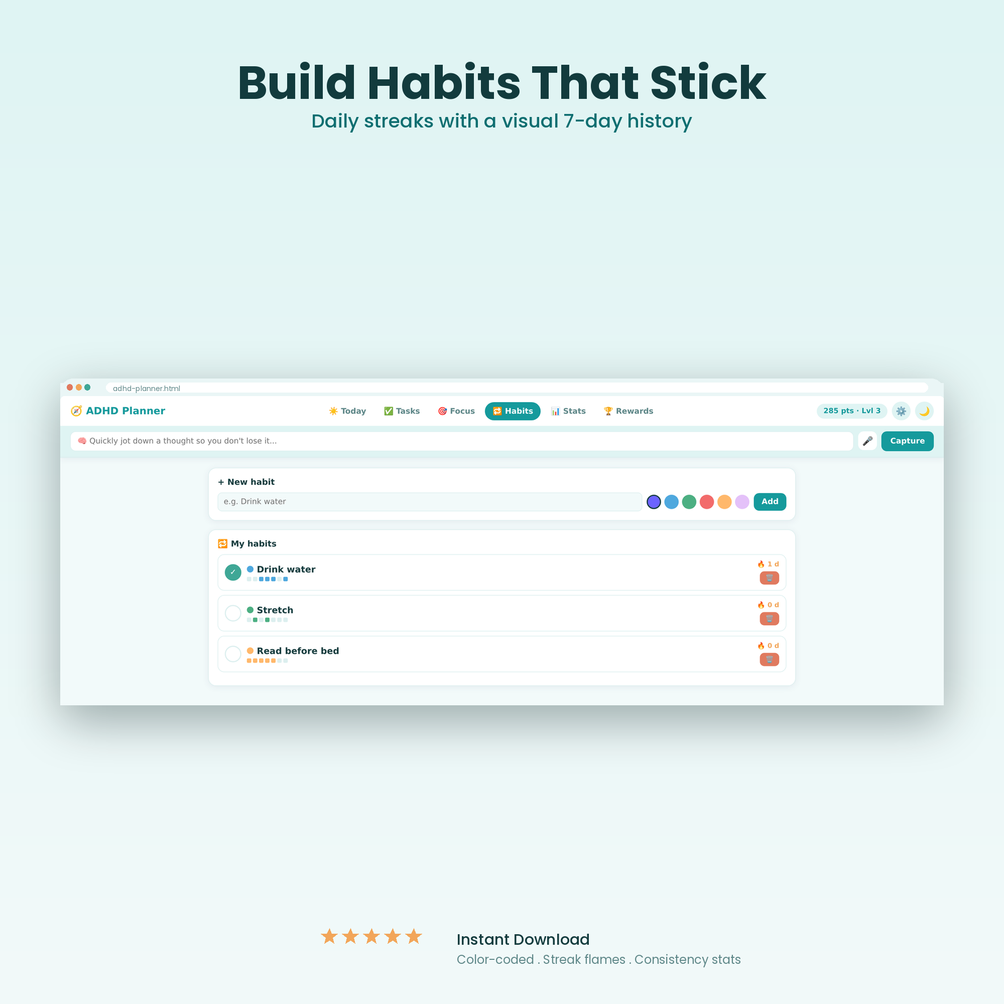 Habit tracker screen