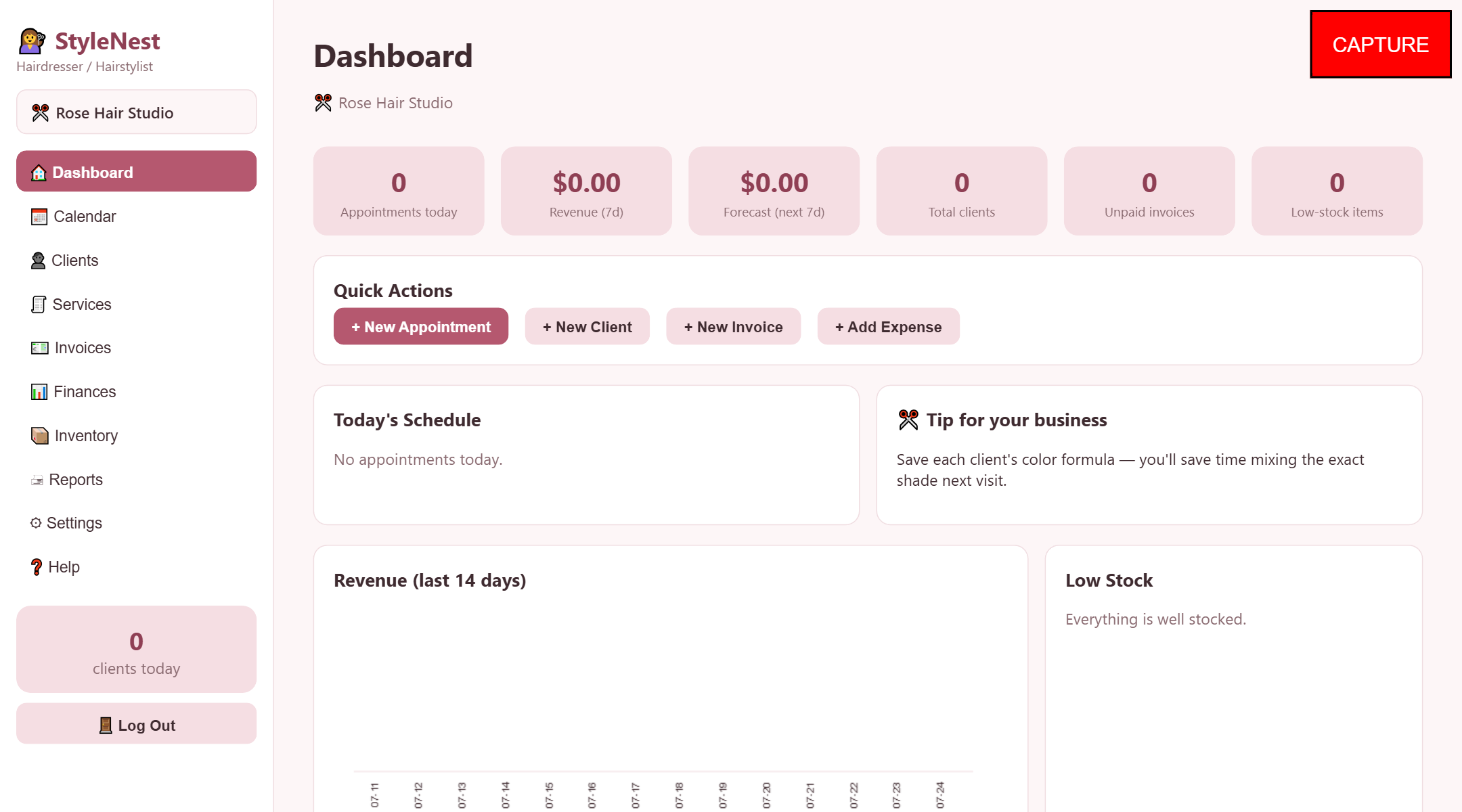 StyleNest — Business Management Tool — A business manager for hairdressers, nail techs, and every beauty pro in between