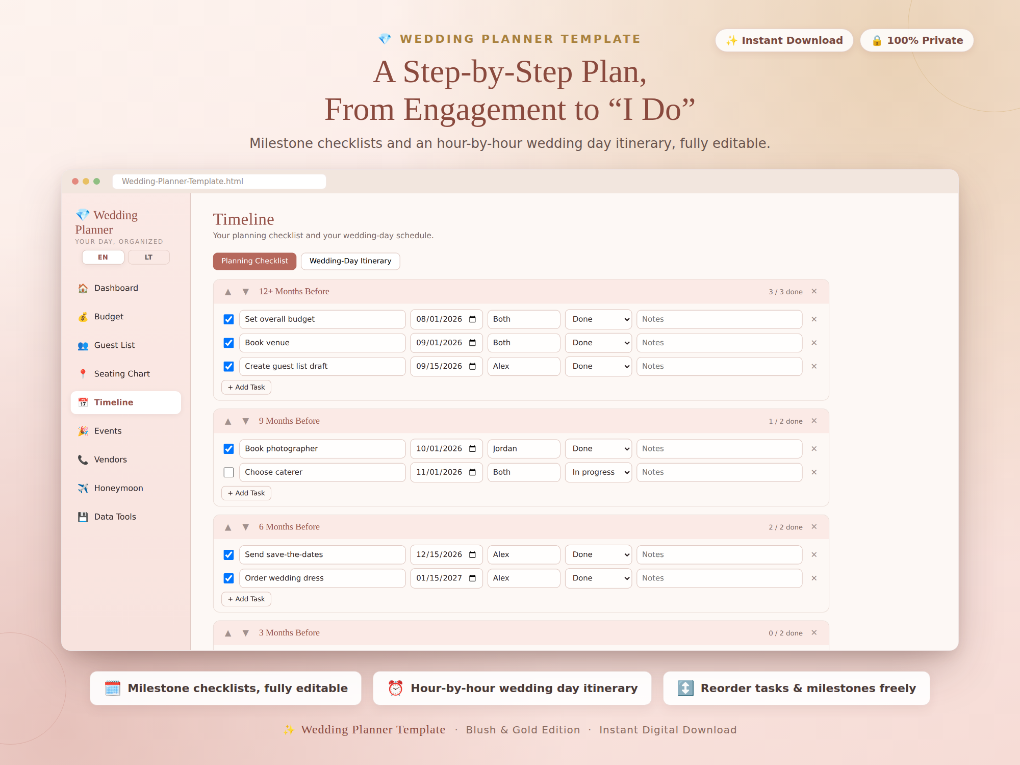 Timeline screen